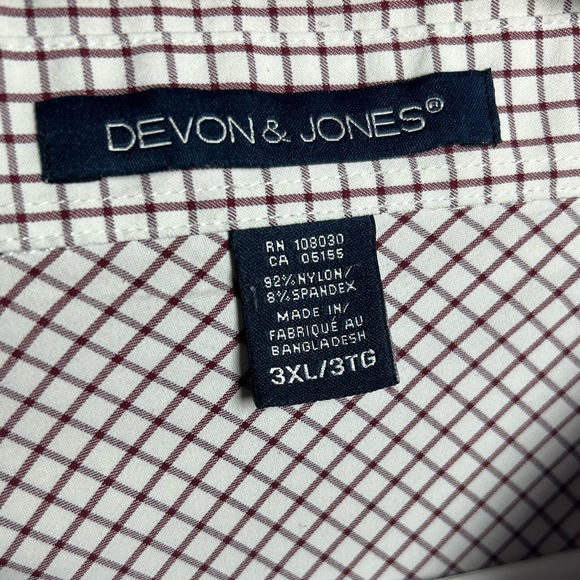 Devon & Jones Men’s Button Down Shirt 3XL EUC - Picture 3 of 5